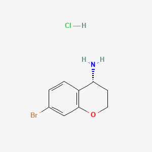 Chemical structure of (R)-7-Bromochroman-4-amine hydrochloride