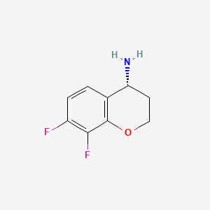 Chemical structure of (R)-7,8-Difluorochroman-4-amine