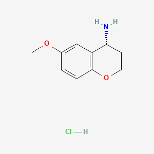 Chemical structure of (R)-6-Methoxychroman-4-amine hydrochloride
