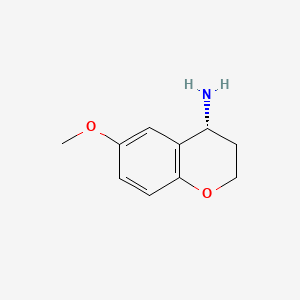 Chemical structure of (R)-6-Methoxychroman-4-amine