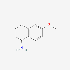 Chemical structure of (R)-6-Methoxy-1,2,3,4-tetrahydronaphthalen-1-amine