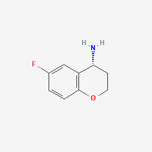 Chemical structure of (R)-6-Fluorochroman-4-amine