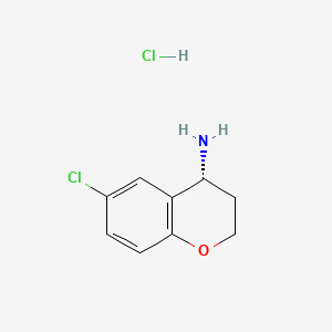 Chemical structure of (R)-6-chlorochroman-4-amine hcl