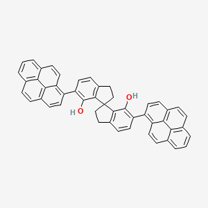 Chemical structure of (R)-6,6'-Bis[1-pyrenyl]-2,2',3,3'-tetrahydro-1,1'-spirobi[1H-indene]-7,7'-diol