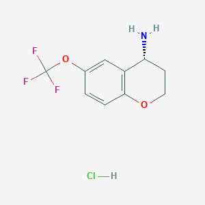Chemical structure of (R)-6-(Trifluoromethoxy)chroman-4-amine hydrochloride