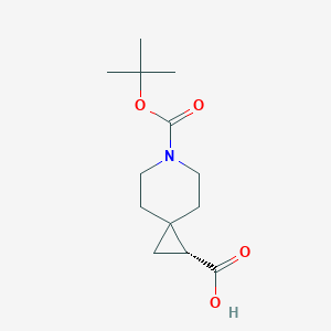 Chemical structure of (R)-6-(TERT-BUTOXYCARBONYL)-6-AZASPIRO[2.5]OCTANE-1-CARBOXYLIC ACID