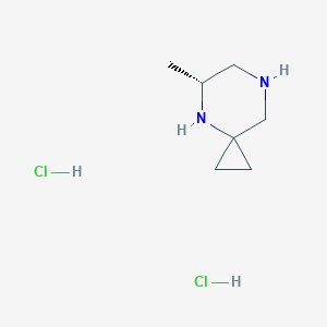Chemical structure of (R)-5-Methyl-4,7-diazaspiro[2.5]octane dihydrochloride