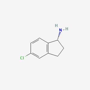 Chemical structure of (R)-5-Chloro-2,3-dihydro-1H-inden-1-amine