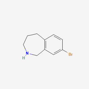 Chemical structure of (R)-5-Bromo-1,2,3,4-tetrahydronaphthalen-1-amine