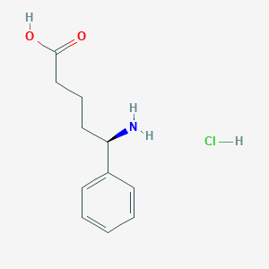 Chemical structure of (R)-5-Amino-5-phenylpentanoic acid hydrochloride