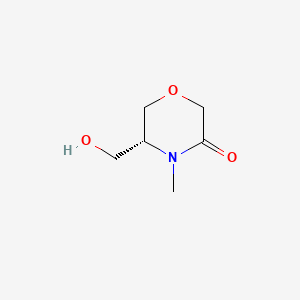 Chemical structure of (R)-5-(Hydroxymethyl)-4-methylmorpholin-3-one