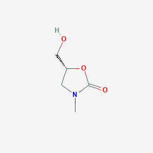 Chemical structure of (R)-5-(Hydroxymethyl)-3-methyloxazolidin-2-one