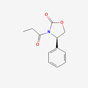 Chemical structure of (R)-4-Phenyl-3-propionyl-2-oxazolidinone