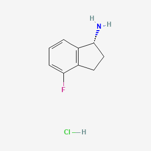 Chemical structure of (R)-4-Fluoroindan-1-amine hydrochloride