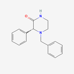 Chemical structure of (R)-4-Benzyl-3-phenylpiperazin-2-one