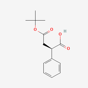 Chemical structure of (R)-4-Tert-butoxy-4-oxo-2-phenylbutanoic acid