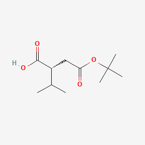 Chemical structure of (R)-4-(TERT-BUTOXY)-2-ISOPROPYL-4-OXOBUTANOIC ACID