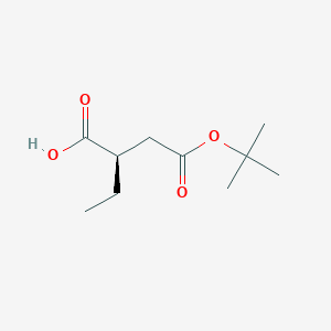 Chemical structure of (R)-4-(tert-Butoxy)-2-ethyl-4-oxobutanoic acid