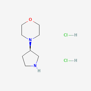 Chemical structure of (R)-4-(Pyrrolidin-3-yl)morpholine dihydrochloride