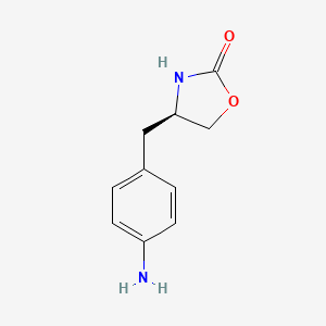 Chemical structure of (R)-4-(4-Aminobenzyl)-2-oxazolidinone