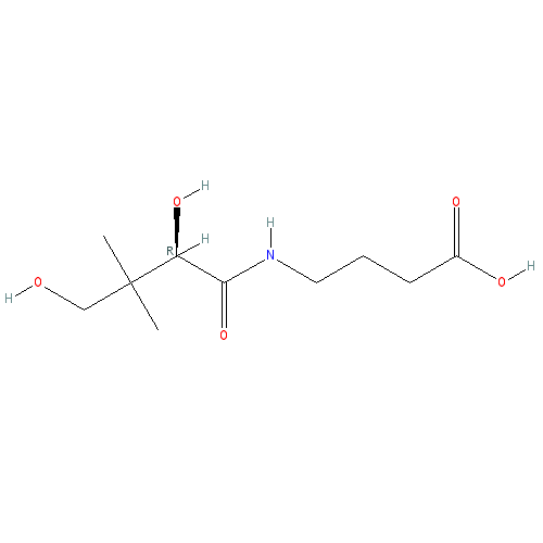 Chemical structure of Hopantenic Acid