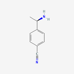 Chemical structure of (R)-4-(1-Aminoethyl)benzonitrile
