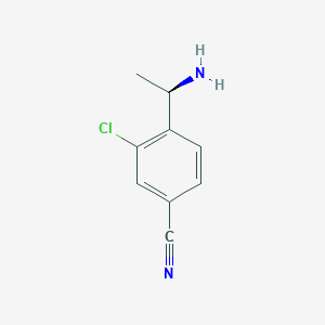 Chemical structure of (R)-4-(1-Aminoethyl)-3-chlorobenzonitrile
