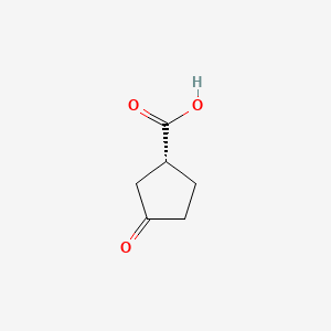 Chemical structure of (R)-3-Oxocyclopentanecarboxylic acid