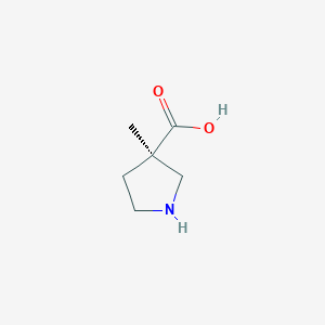 Chemical structure of (R)-3-Methylpyrrolidine-3-carboxylic acid