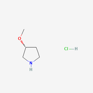 Chemical structure of (R)-3-Methoxypyrrolidine hydrochloride