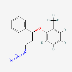 Chemical structure of (R)-3-Azido-1-phenyl-1-(2-methylphenoxy-d7)propane