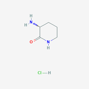 Chemical structure of (R)-3-Aminopiperidin-2-one hydrochloride