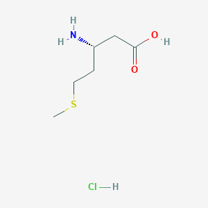 Chemical structure of (R)-3-Amino-5-(methylthio)pentanoic acid hydrochloride