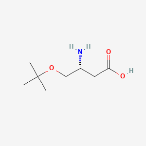 Chemical structure of (R)-3-Amino-4-(tert-butoxy)butanoic acid