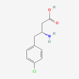 Chemical structure of (R)-3-Amino-4-(4-chlorophenyl)butanoic acid