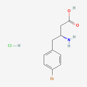 Chemical structure of (R)-3-Amino-4-(4-bromophenyl)butanoic acid hydrochloride