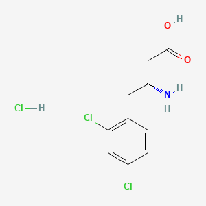 Chemical structure of (R)-3-Amino-4-(2,4-dichlorophenyl)butanoic acid hydrochloride