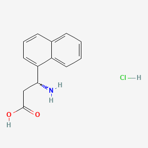 Chemical structure of (R)-3-Amino-3-(naphthalen-1-yl)propanoic acid hydrochloride