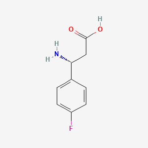 Chemical structure of 3-Amino-3-(4-fluorophenyl)propanoic acid