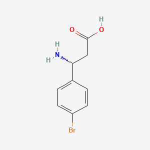 Chemical structure of (r)-3-(p-Bromophenyl)-beta-alanine