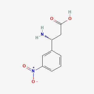 Chemical structure of (R)-3-Amino-3-(3-nitrophenyl)propionic acid