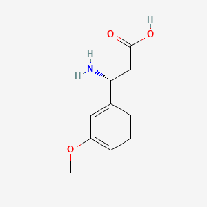 Chemical structure of (R)-3-Amino-3-(3-methoxyphenyl)propanoic acid