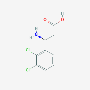 Chemical structure of (R)-3-Amino-3-(2,3-dichlorophenyl)propanoic acid