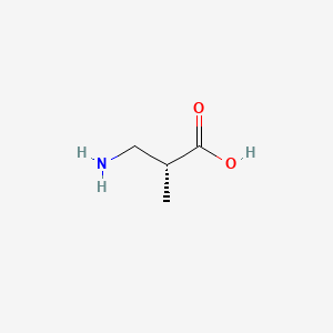 Chemical structure of (R)-3-amino-2-methylpropanoate