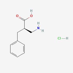 Chemical structure of (R)-3-Amino-2-benzylpropanoic acid hydrochloride
