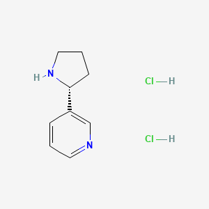 Chemical structure of (R)-3-(Pyrrolidin-2-yl)pyridine dihydrochloride