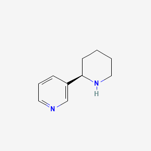 Chemical structure of (R)-3-(piperidin-2-yl)pyridine