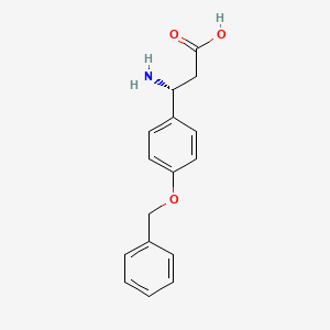 Chemical structure of (R)-3-(P-BENZYLOXYPHENYL)-BETA-ALANINE