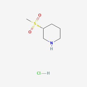 Chemical structure of (R)-3-(Methylsulfonyl)piperidine hydrochloride