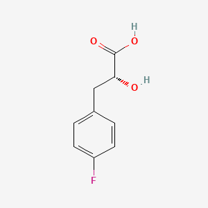 Chemical structure of (R)-3-(4-Fluorophenyl)-2-Hydroxypropanoic Acid